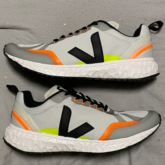 Veja Condor mesh sneaker gray black orange men's size 12 - Picture 2 of 7